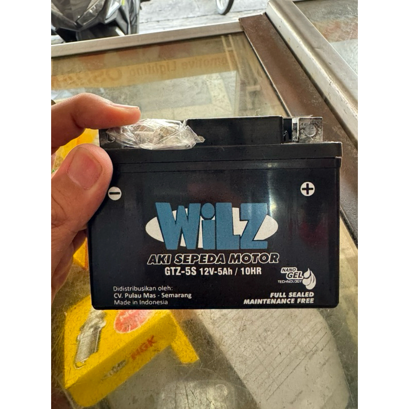 Full kering Aki wilz gtz-5s 12v 5 ah nano gel technologi aki full kering wilz gtz5s 12 volt 5 ampere