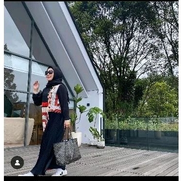 PRELOVED - Abaya Nazeema Black by DFR cloth