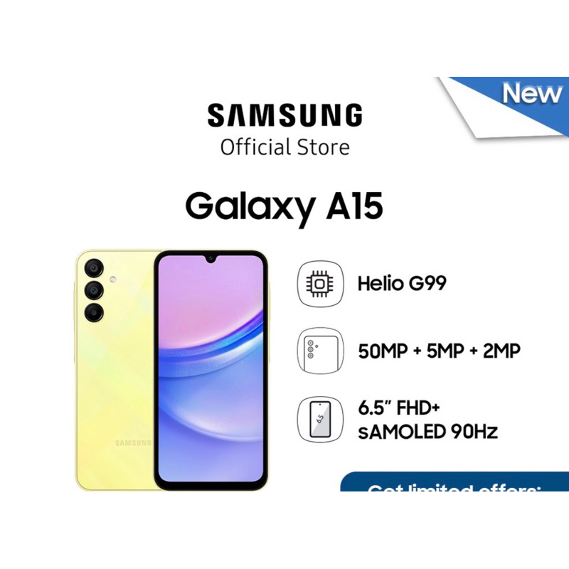 Samsung A15 ram 16/128gb garansi resmi samsung