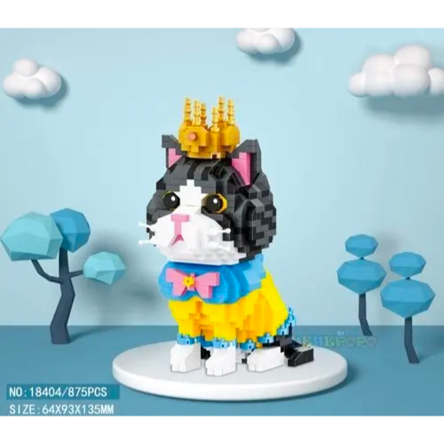 Balok susun Bangunan Mainan Anak Bricks Karakter Animal Series Kartun Kucing Mini Building Blocks Ca