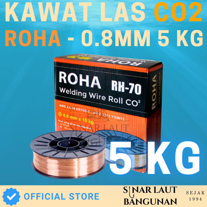 Kawat Las CO Roll/Kawat Las CO2 0.8mm 5 kg