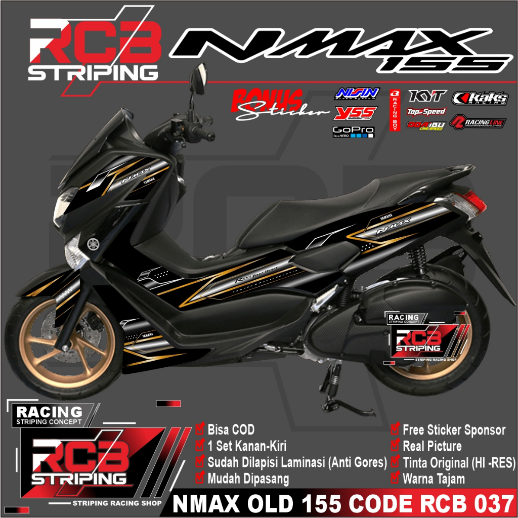 STRIPING NMAX OLD - STRIPING NMAX OLD  155 OLD KUALITAS PREMIUM STRIPING NMAX 155 OLD RCB 037