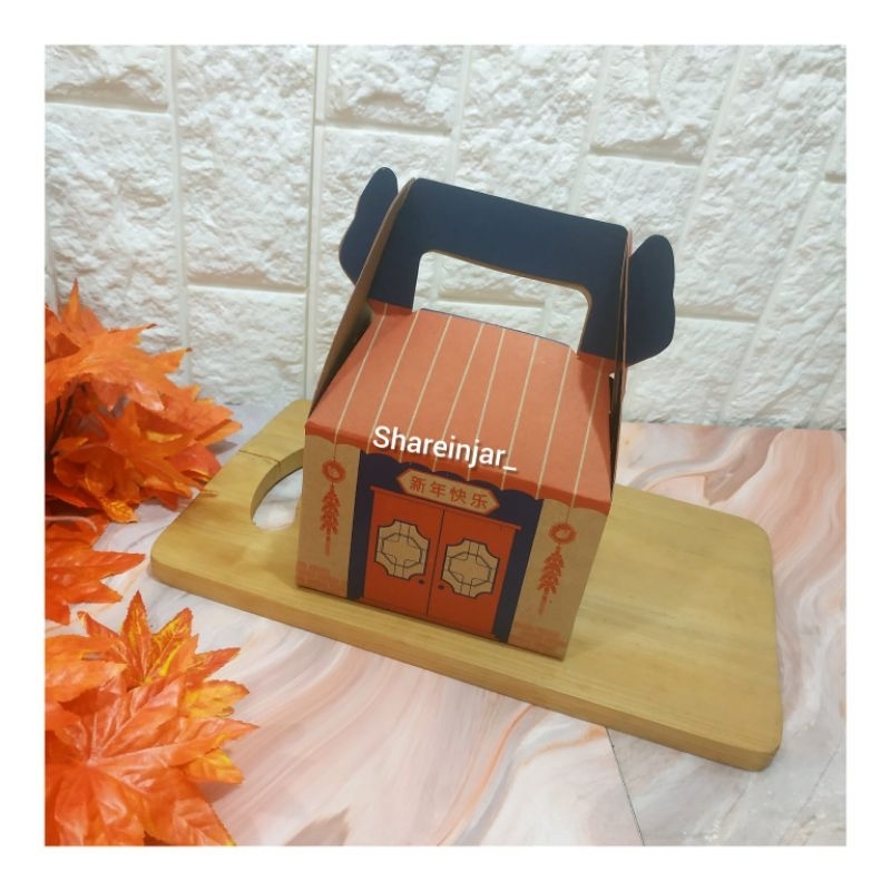 

Gable Box Mini Imlek Ukuran 14x10x10cm-Kotak Box Dus Kue Keranjang Cny