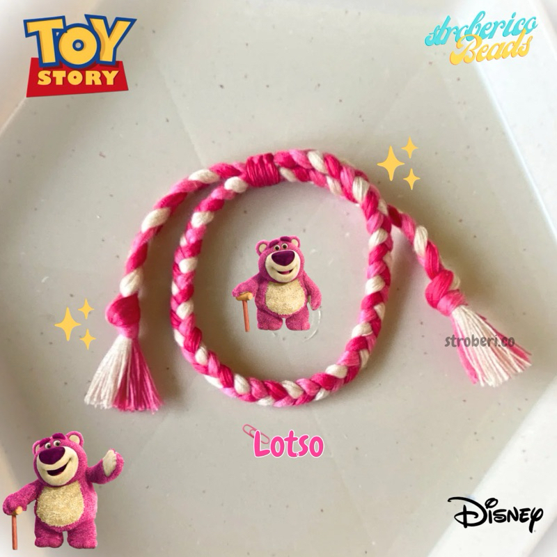 [TEBAL] Gelang lotso kepang/ gelang benang lotso toy story/ gelang kepang murah/ gelang lotso lucu/ 