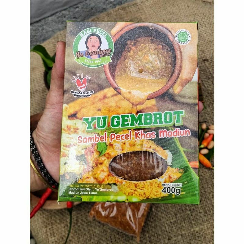 

Sambel pecel Yu Gembrot Asli Madiun kemasan 400gr