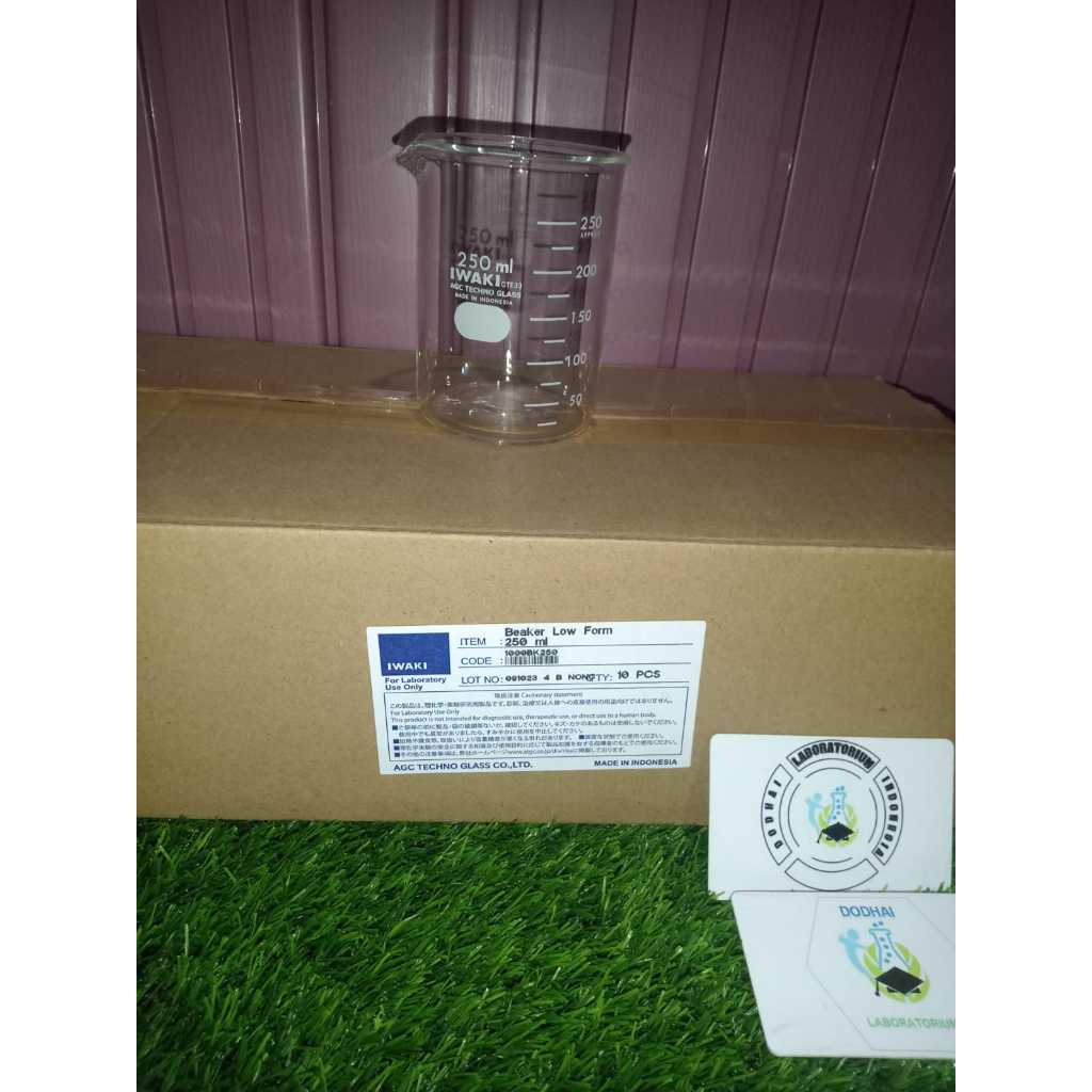 Beaker Glass, Beker Gelas, Gelas Kimia Iwaki 250 ml