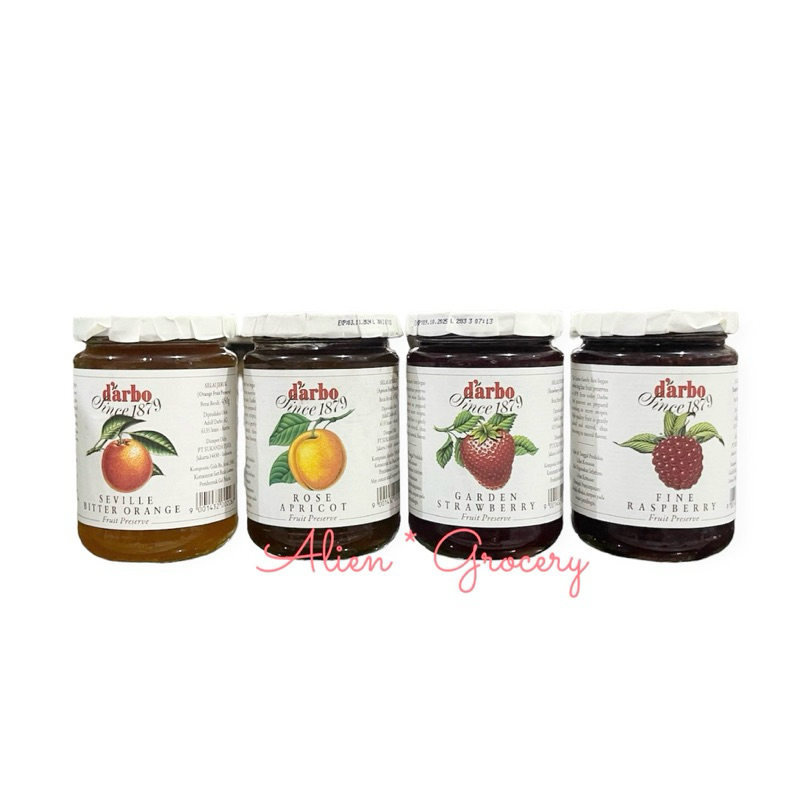 

DARBO D’arbo Selai Preserve Apricot Strawberry Sevile Bitter Orange Marmalade Raspberry 450gr