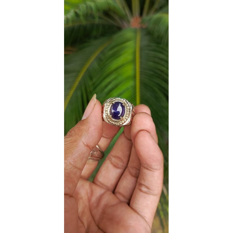 Batu Natural Blue Sapphire Afrika Blue Safir Asli
