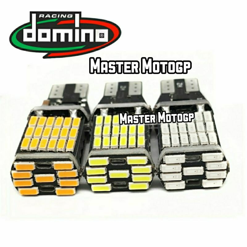 lampu Sen colok mobil motor Sen LED 45 mata Led Domino Racing SEN COLOK Dajal 45 LED Domino T10 45 c