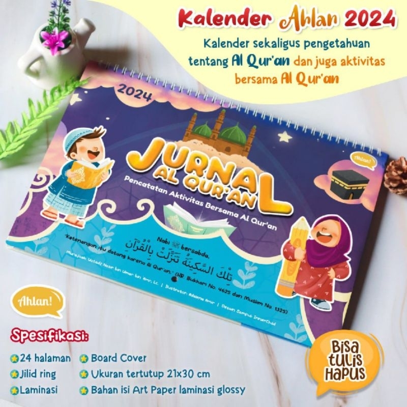 

Kalender Ahlan 2024 | Kalender Jurnal Al Quran | Kalender untuk anak Penerbit Ahlan