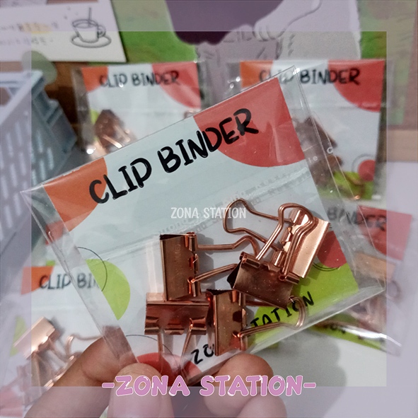 

[ZS] 5 PCS / Binder Clip Perunggu Joyko Small