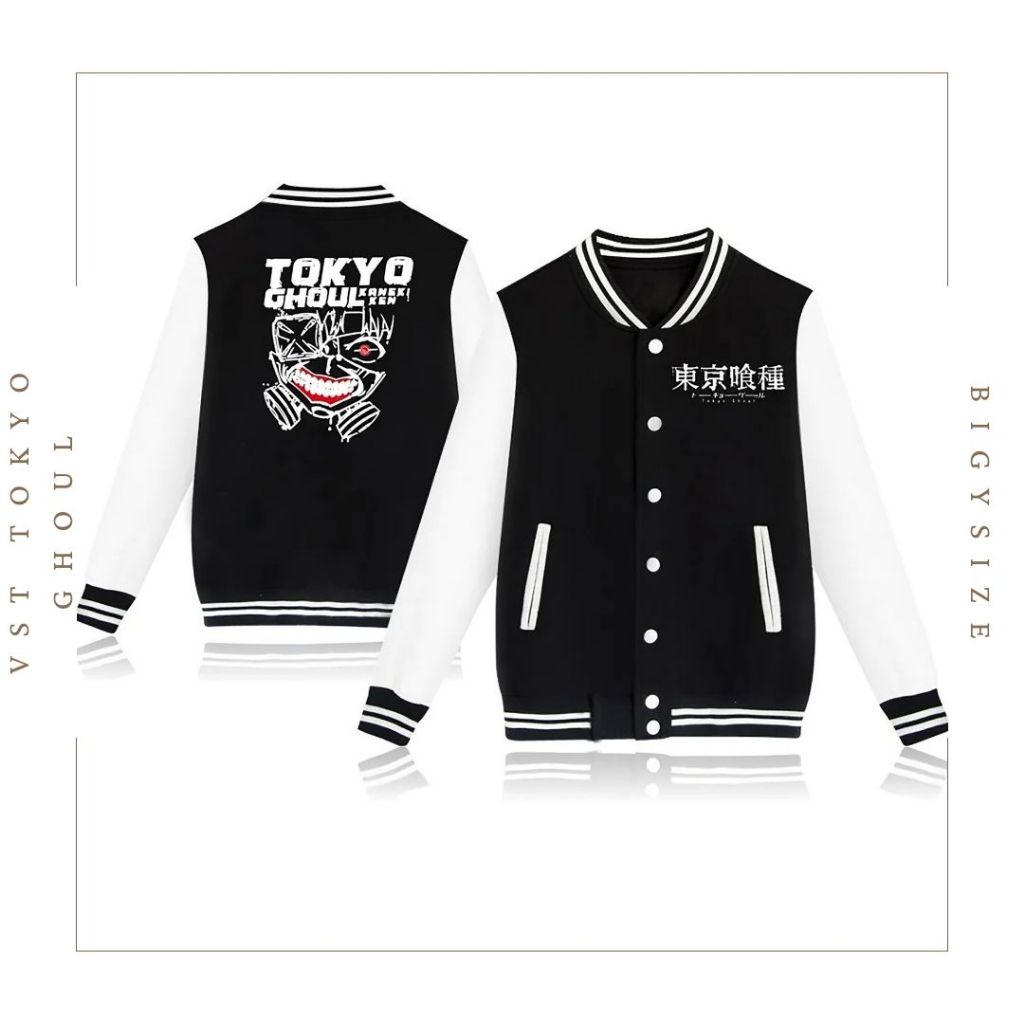 Jaket Varsity Motif Backprint Jepang Tokyo Bigsize Jumbo Oversize Size S-XXXXXXL (6XL) Jaket Basebal
