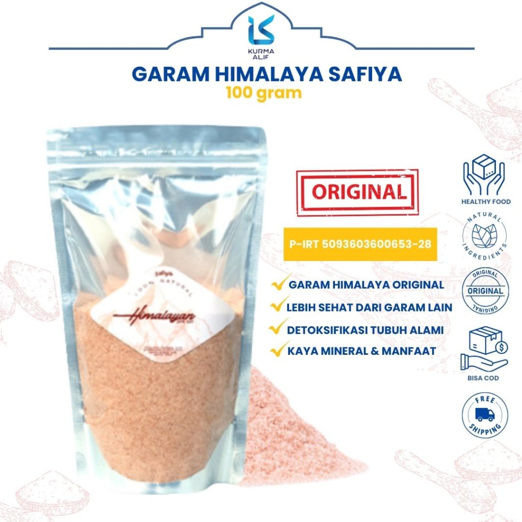 

Garam Himalaya Safiya Pink Salt 100 gr Premium Original
