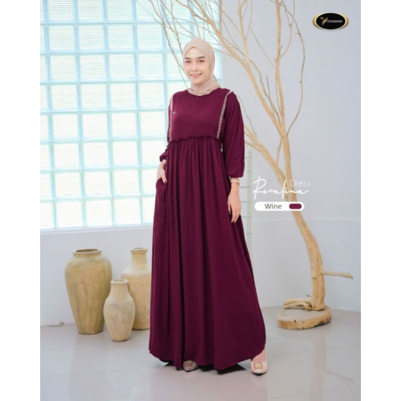 REVALINA DRESS BY YESSANA| Dress Premium | Dress Wanita | Dress Murah |