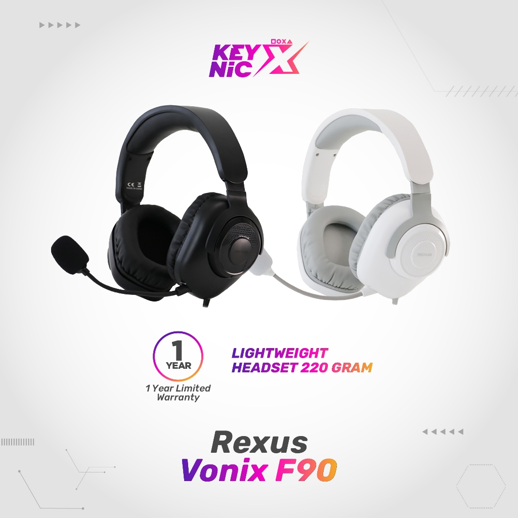 Rexus Headset Headphone Gaming Vonix F90 Garansi Resmi KEYNIC