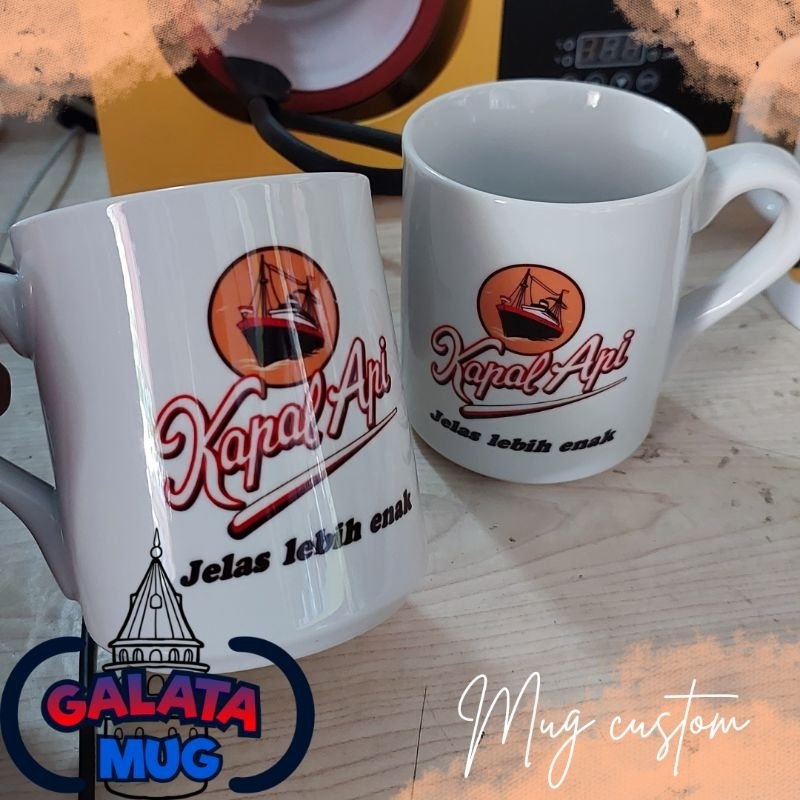 mug kapal api (free bubble wrap + free box)