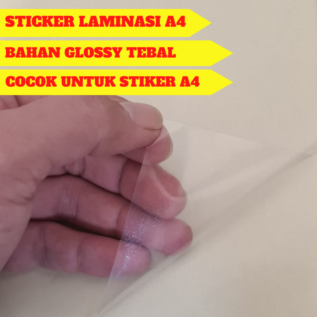 

Ay00! Stiker Laminasi Dingin Glossy / Doff A4