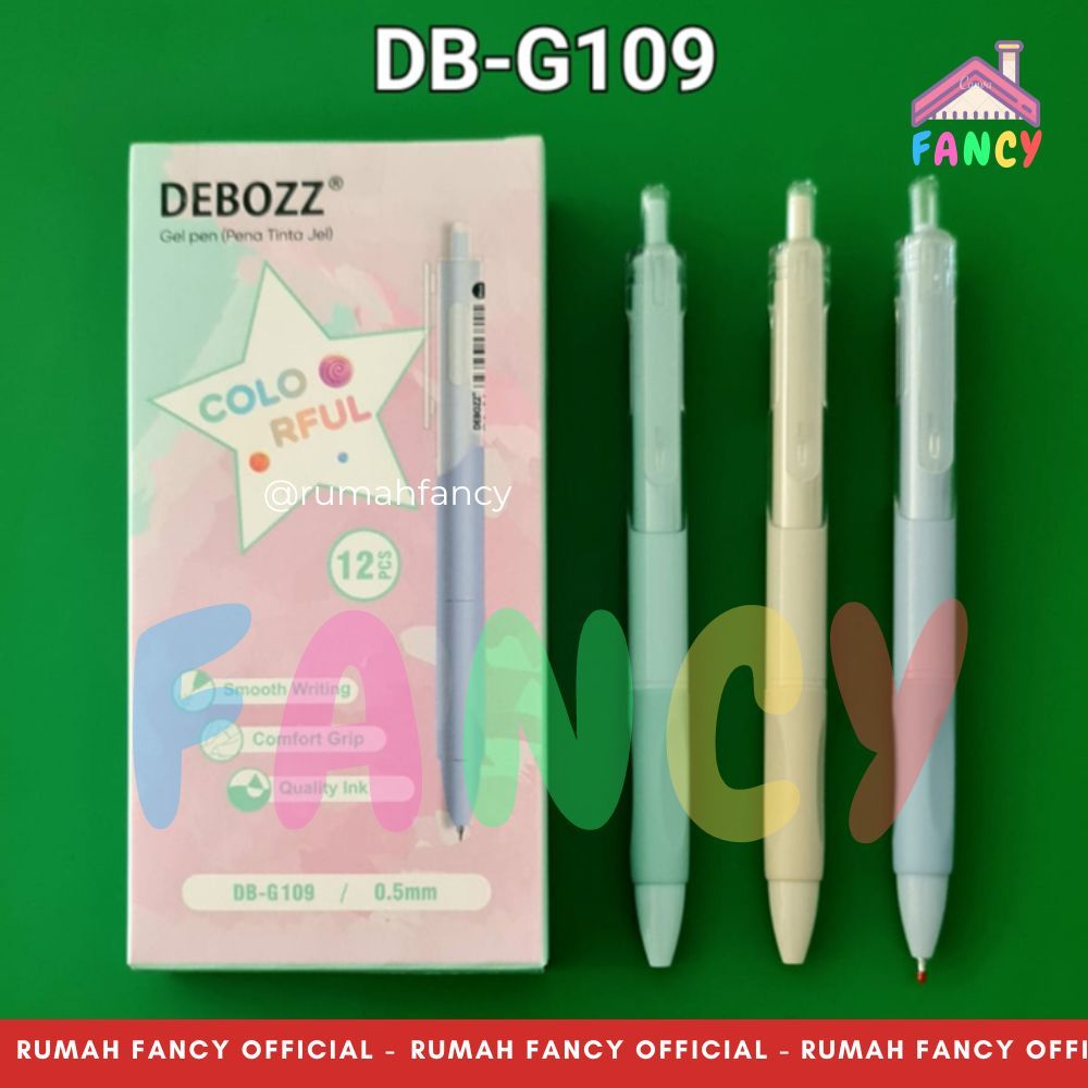 

H7Y [GROSIR] 1 LUSIN isi 12 PCS Pulpen HITAM/Bolpen/Ballpoint/Gel/Click Debozz DB-G05 0.5 mm / G07