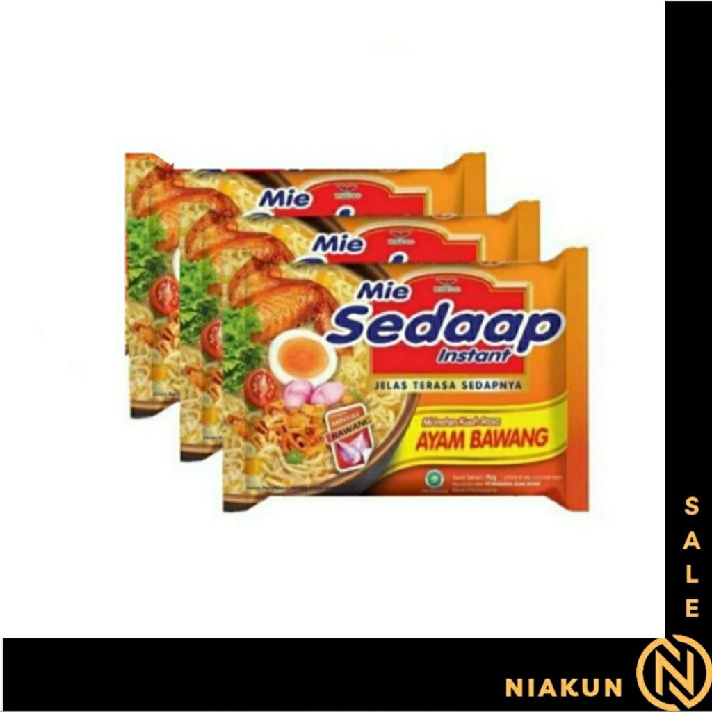 

Mie Instan Sedaap Rasa Ayam Bawang 70 gram isi 3 Pcs