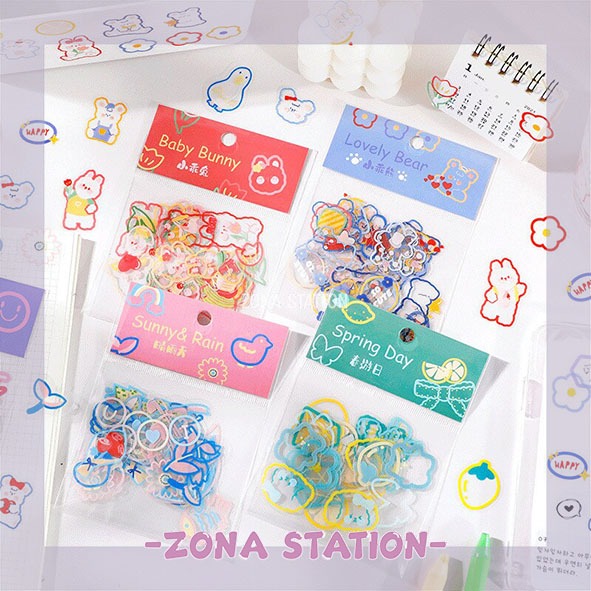 

[ZS] 45 PCS / Sticker Kelinci Cute Decorating Journaling Scrapbook