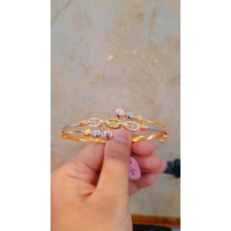 Gelang Tangan Oval Fashion Berat 6 Gram Kadar 375