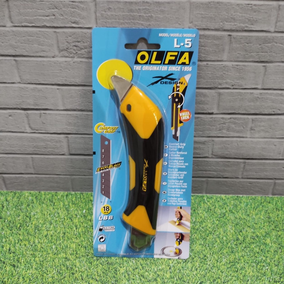 

ART S49Q OLFA Pisau Cutter 18mm L5 Fiberglass Utility Knife with MultiPick