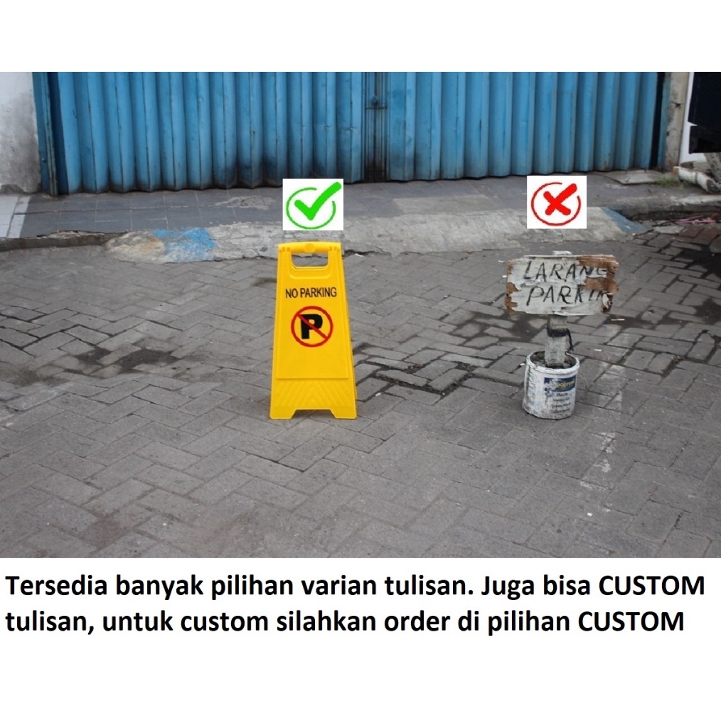 

ART V52J Rambu DILARANG PARKIR Plang No parking Stiker sticker Khusus Direksi VIP Penghuni Karyawan Hotel vallet Valet BISA CUSTOM not WET FLOOR