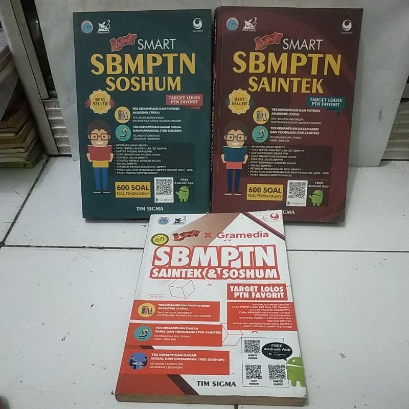 Original SMART SBMPTN SOSHUM /SBMPTN SAINTEK / SBMPTN SAINTEK & SOSHUM