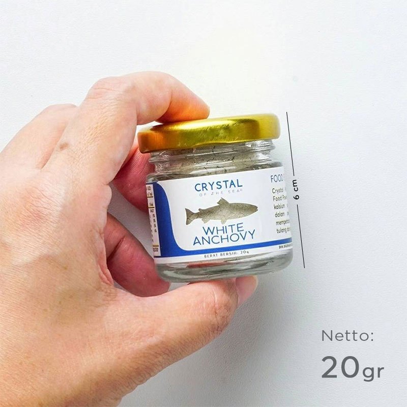 

CRYSTAL OF THE SEA White Anchovy Bubuk Ikan Teri Nasi Halal BPOM 20GR Serbuk Tabur Food Powder