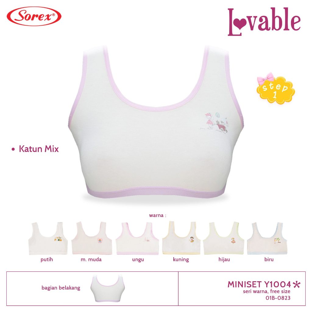 [ 6 pcs ] Miniset Sorex Y1004  Sorex Young Miniset Lovable Series Y 1004 Step 1 Freesize - Dyarshop