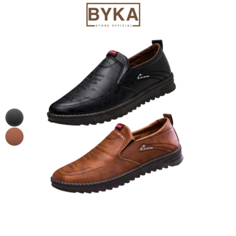 Sepatu Slip on Pria TERBARU K-20 Sepatu casual pria Slip-on sepatu kulit import Sepatu import Pria k