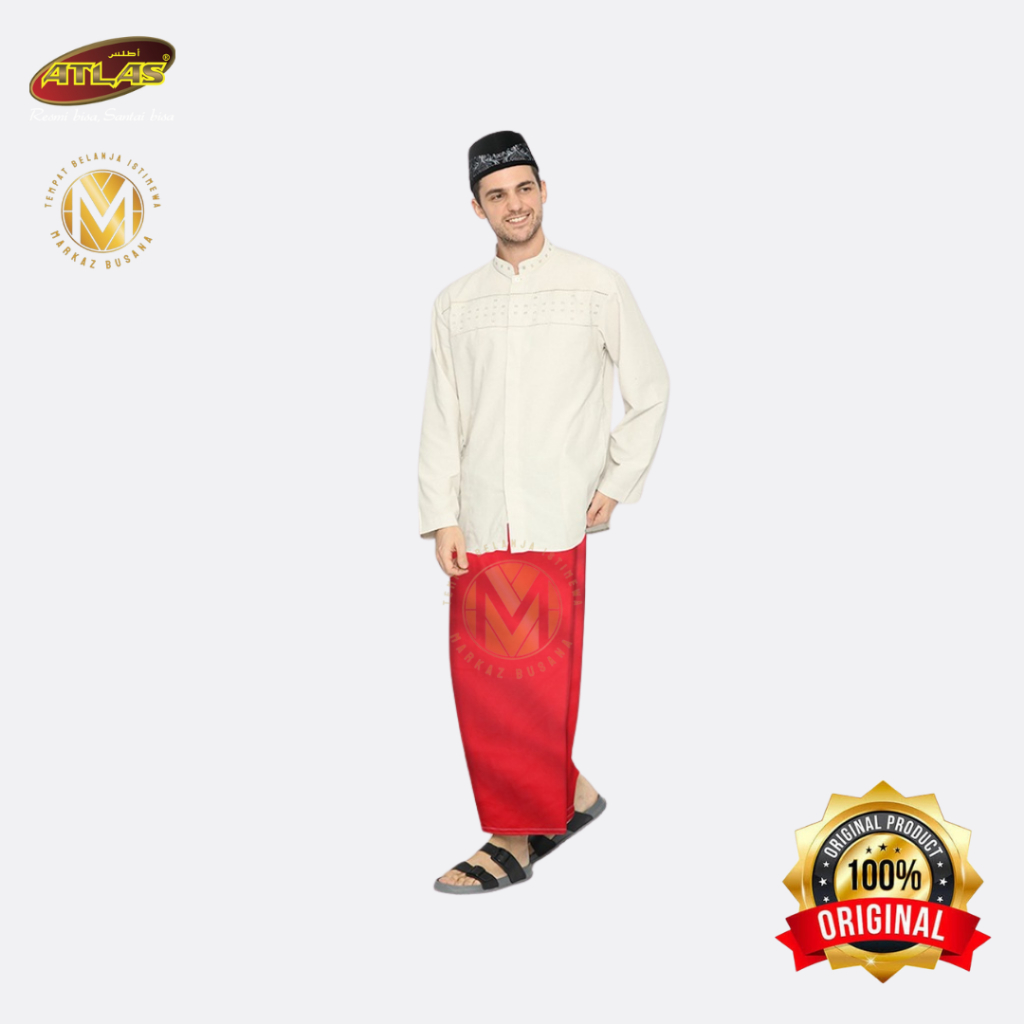 Sarung ATLAS Favorit Warna Polos Merah