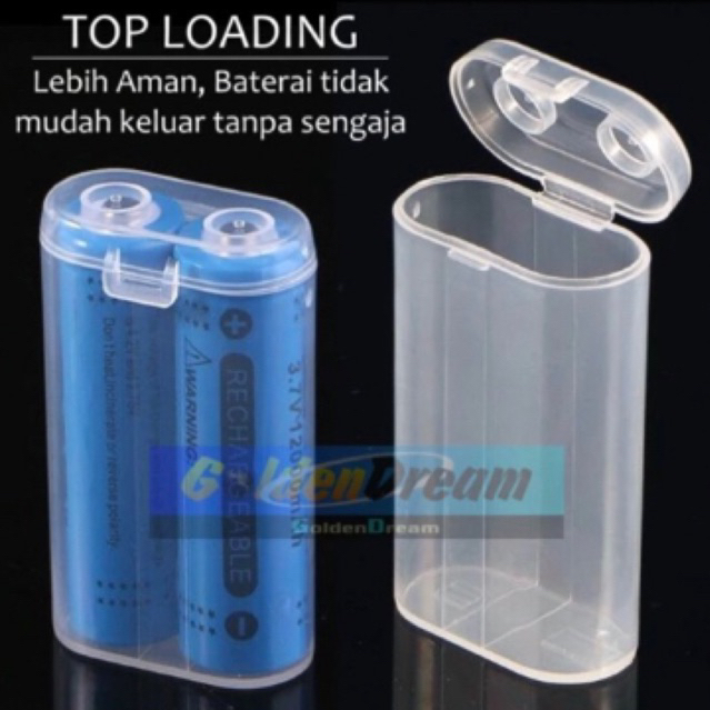 CASE BATERAI 18650 WADAH BATERAI