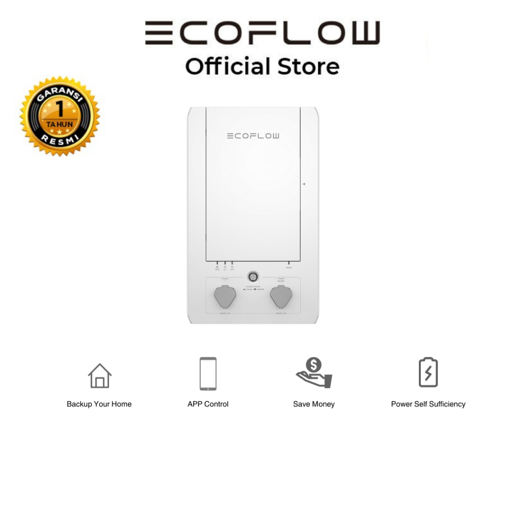 EcoFlow Smart Home Panel Smart MCB Box Rumah EV Infinity Port