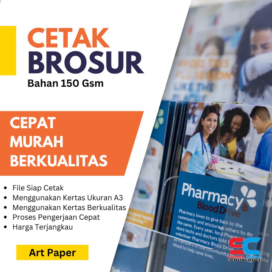 

CETAK BROSUR A3 TERMURAH CEPAT | CUSTOM PAMFLET | ART PAPER A3 | 1 SISI 2 SISI