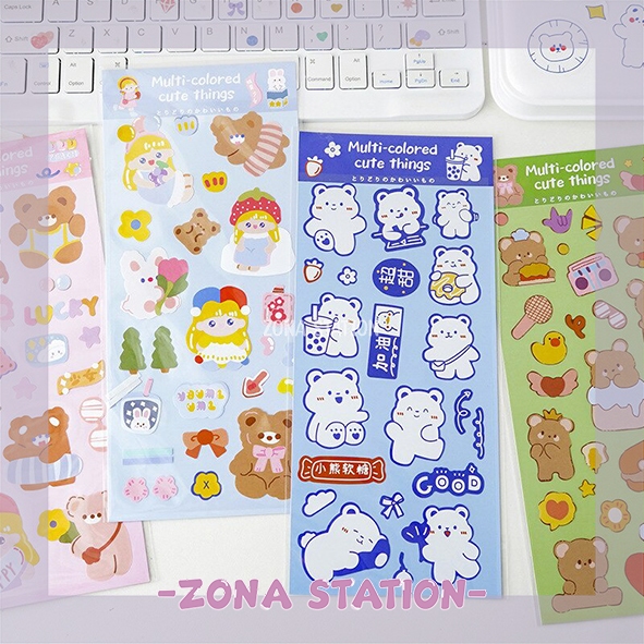

[ZS] 1 Lembar / Sticker Multi Colored Cute Decoration Scrapbook