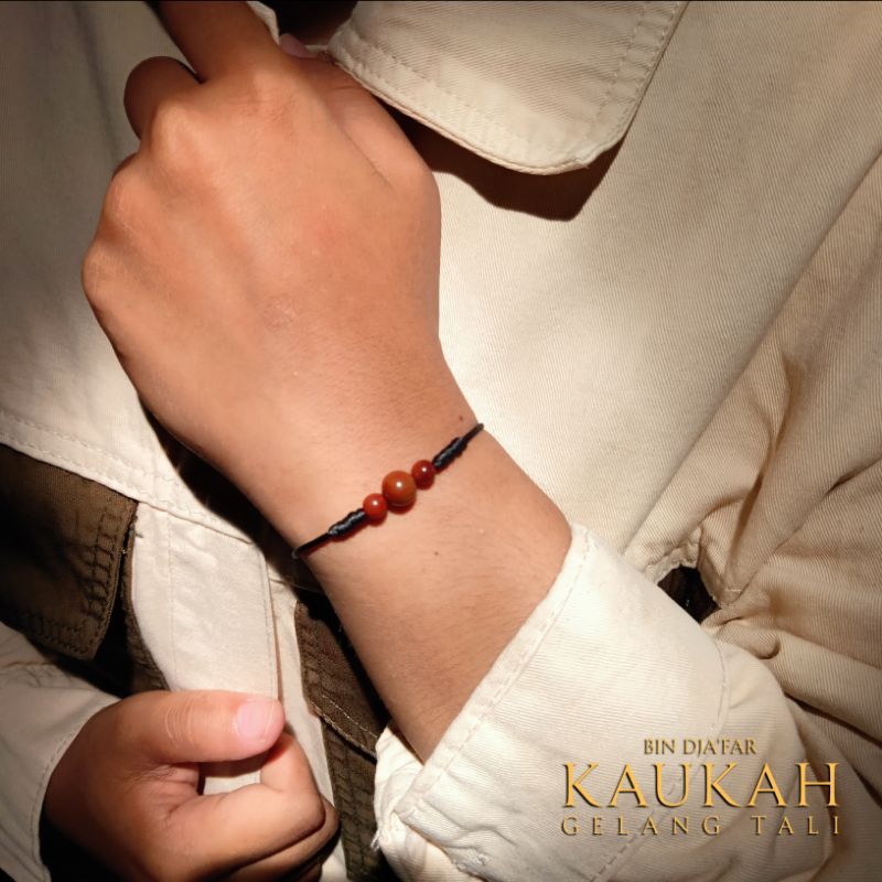 [Terbaru] BinDja'far - Gelang Tali Simpel Kaukah Original - Gelang Tali Couple Coklat Hitam Laki-lak