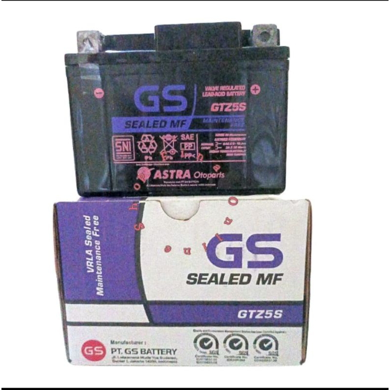 Aki GS ASTRA GTZ6V/GTZ5S/GTZ7S BEAT VARIO125 SUPRA125