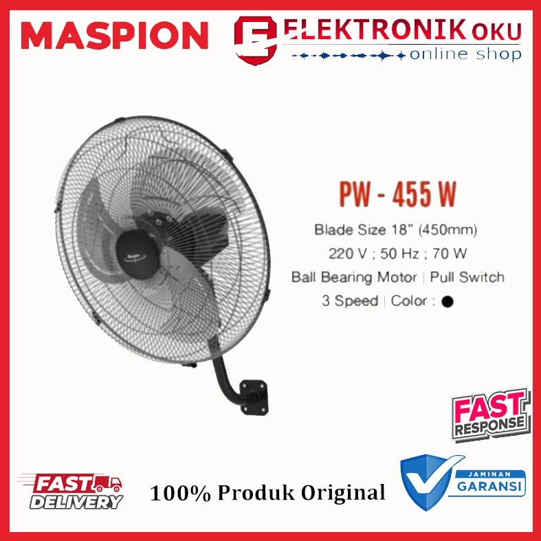 KIPAS ANGIN DINDING MASPION PW 455 18 INCH