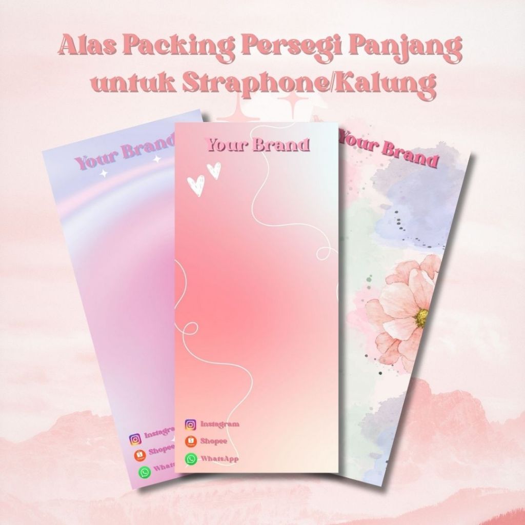 

ALAS PACKAGING PERSEGI PANJANG UNTUK STRAPHONE/KALUNG FREE PLASTIK