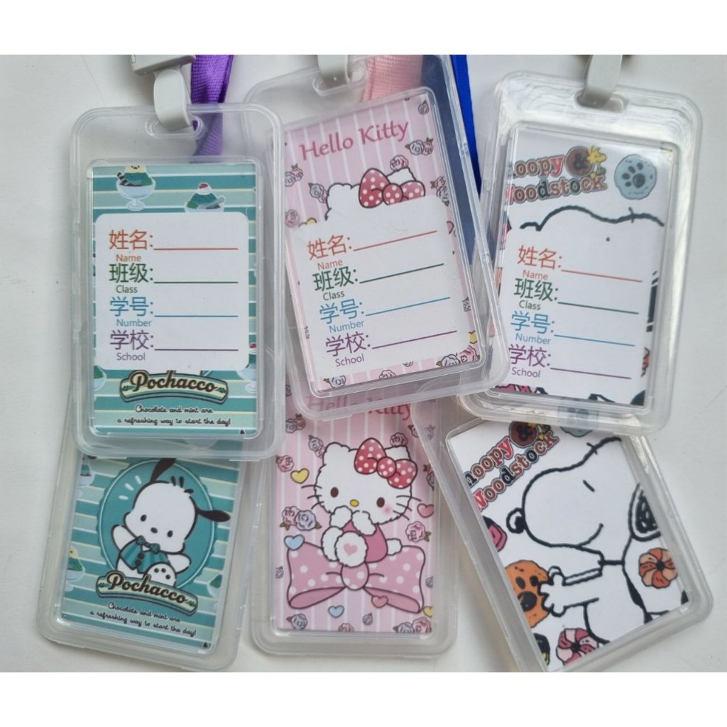 

Name Tag Sanrio Karakter Motif Lucu ID Card Holder
