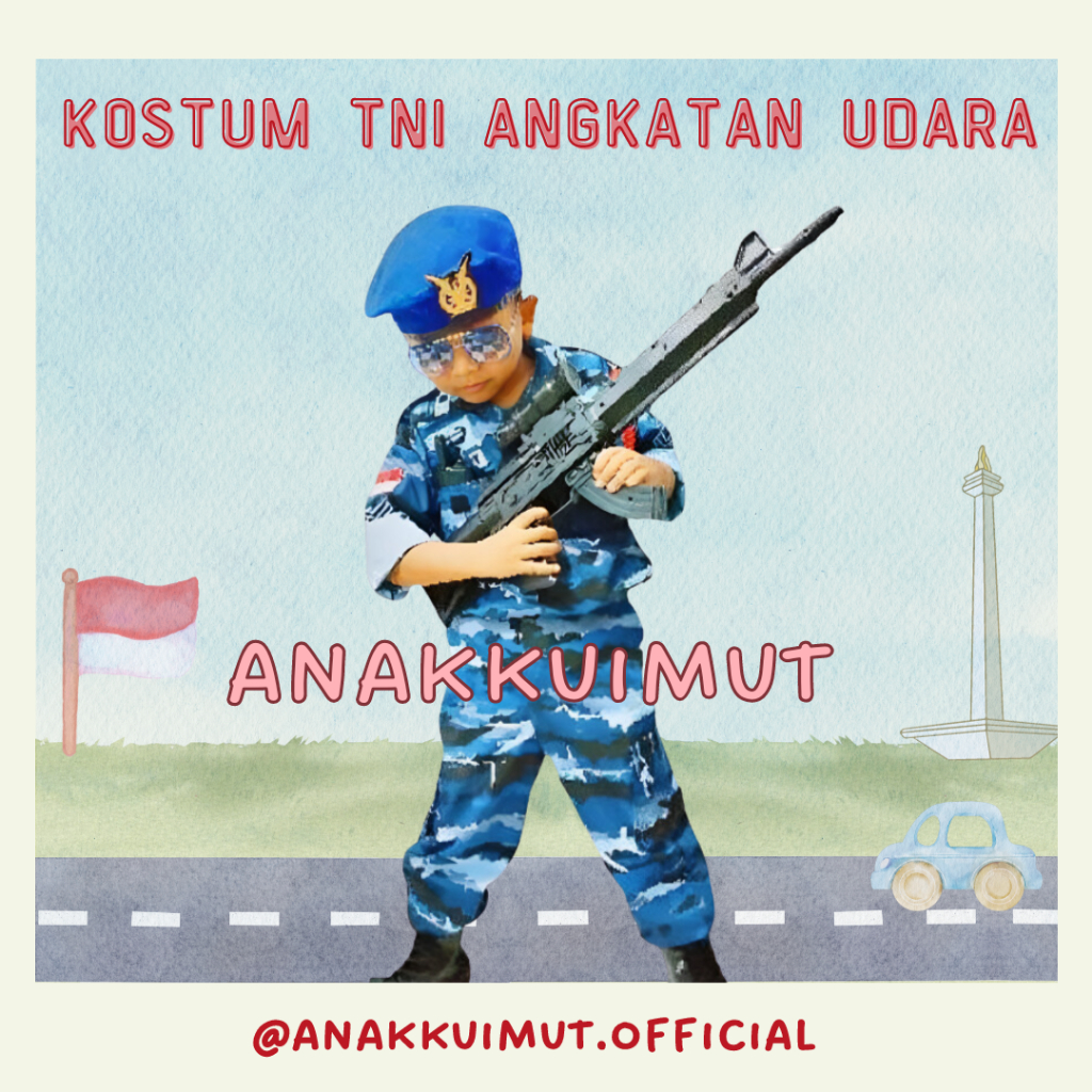 [ANAKKUIMUT] KOSTUM TNI LORENG AU ANAK - SERAGAM TENTARA ANGKATAN UDARA ANAK - BAJU PDL TENTARA AU A