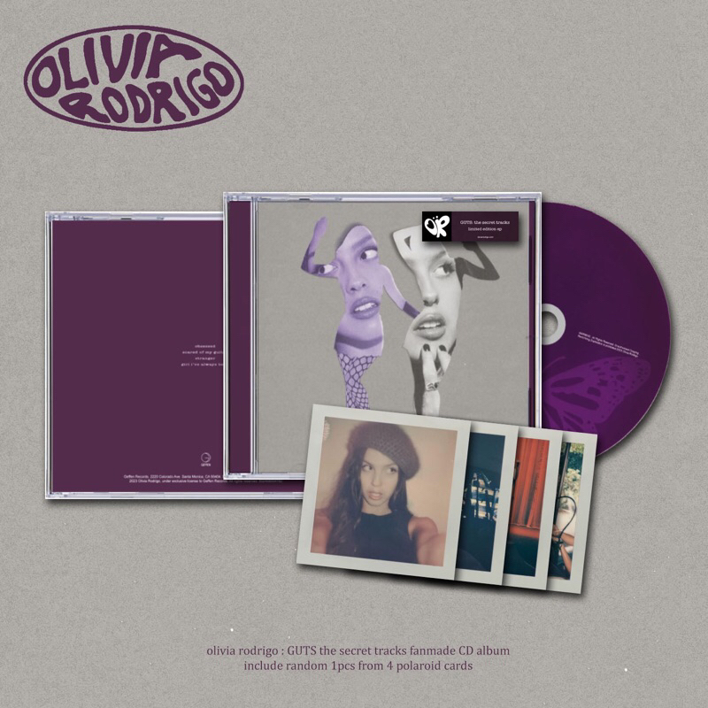 CD OLIVIA RODRIGO - GUTS THE SECRET TRACKS CD ALBUM . OLIVIA RODRIGO CD , OLIVIA RODRIGO