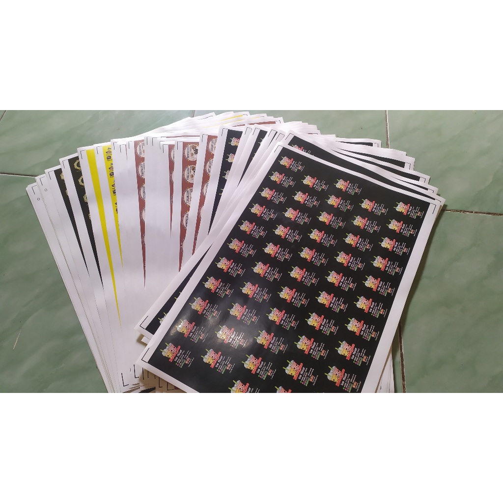 

Cetak stiker kemasan prodak a3+, desain bebas custom, free desain