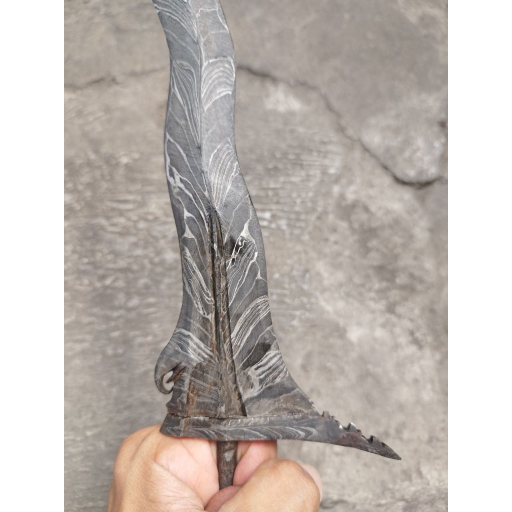 Keris Luk 7 Belebang pamor Blarak Sineret