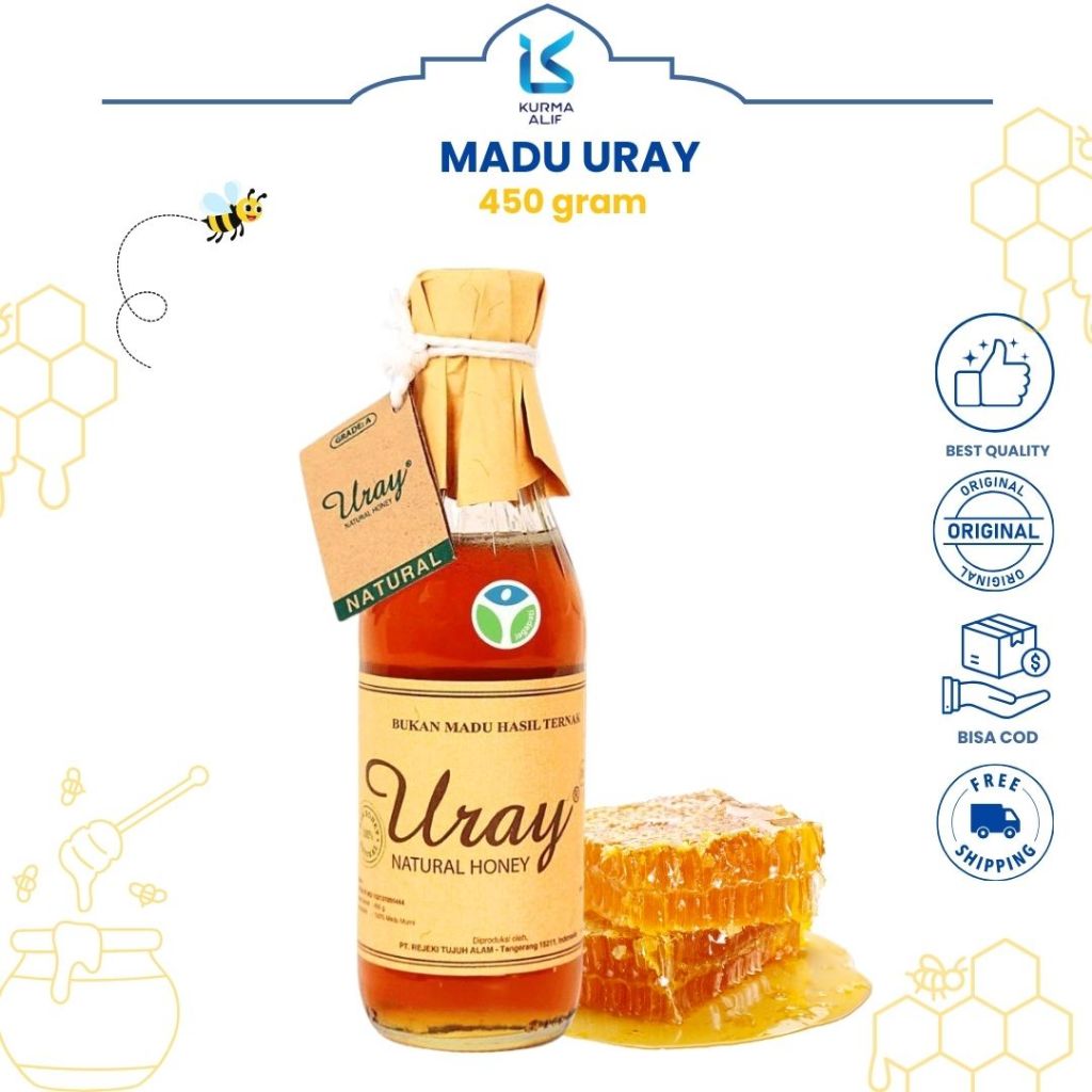 

Madu Uray 450gr Raw Honey | Madu Asli Hutan Natural Honey Grade A Original Premium
