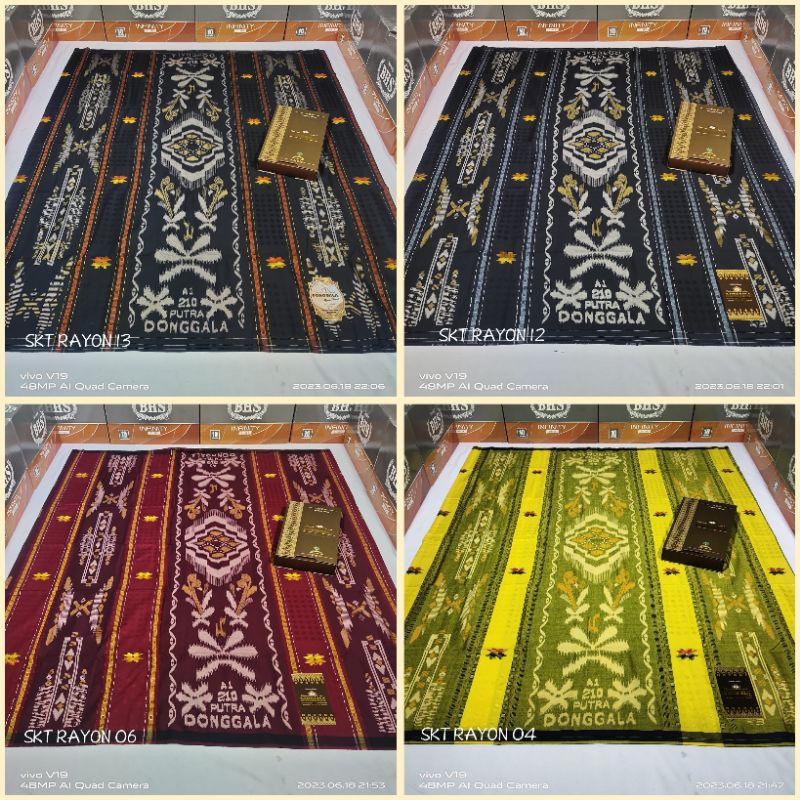 SARUNG DONGGALA A1 SKT ORIGINAL RAYON SUTRA SONGKET TIMBUL GROSIR