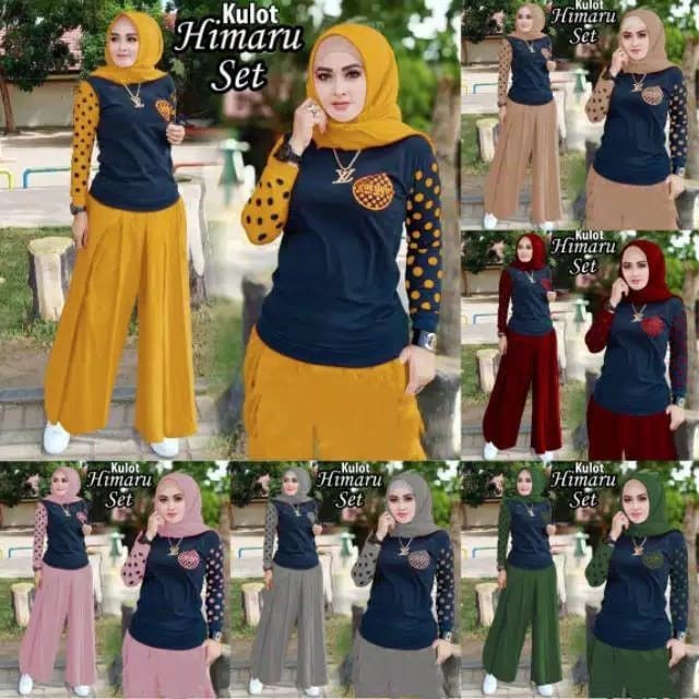 GEA6-SETELAN HIMARU KULOT / SETELAN KULOT / CELANA KULOT SET / KULOT HIMARU SET