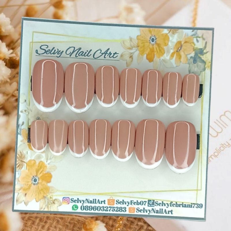 kuku palsu simple / nail art maroon/ fake nail engagement