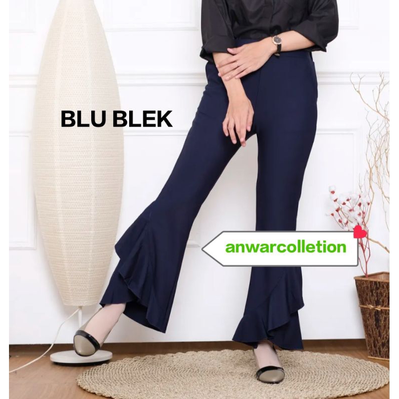 celana cutbray rempel bawah bahan scuba Premium WHighwaist//celana cutbray rempel bawah /bahan scuba